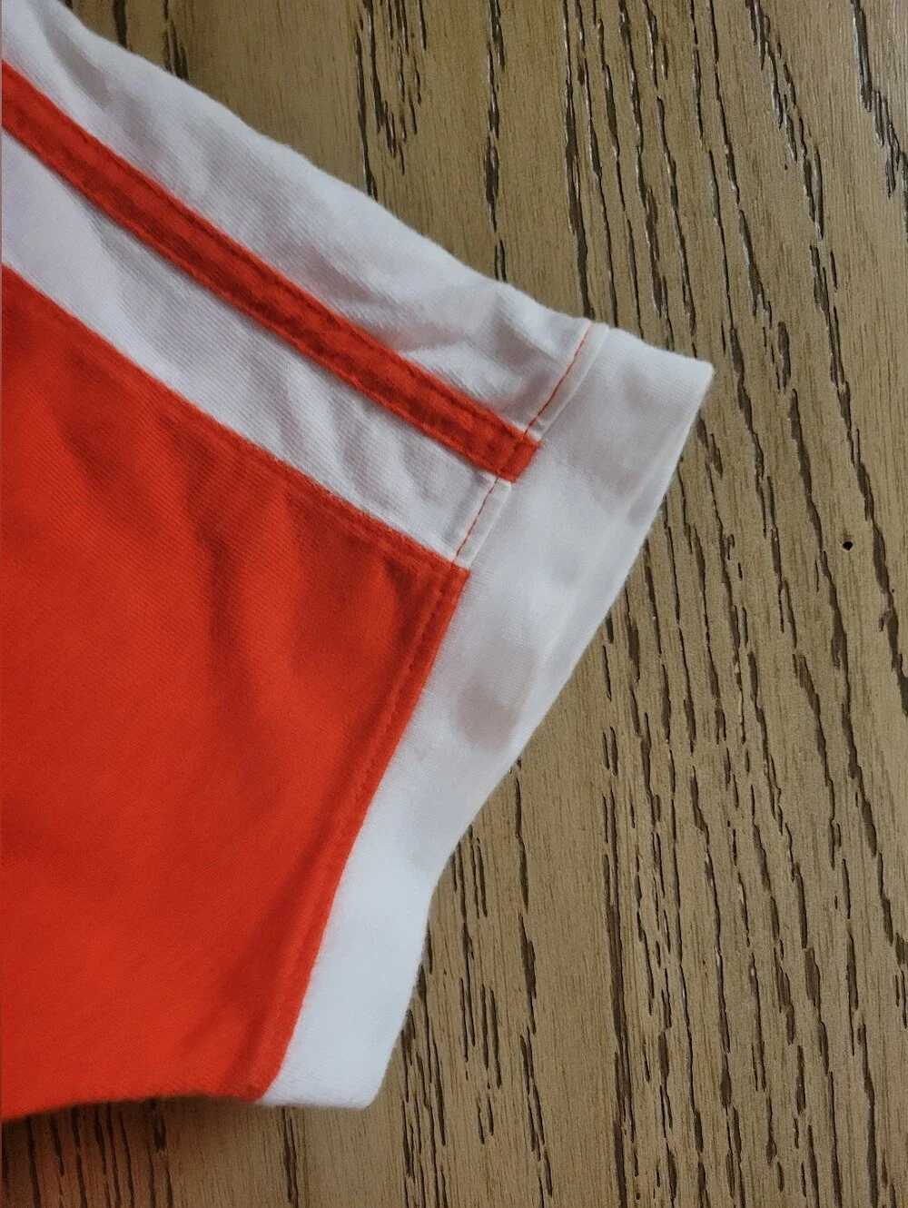 Vintage 90s NIKE Ringer T-Shirt CENTER SHWOOSH Racing Stripes Orange Adult LARGE